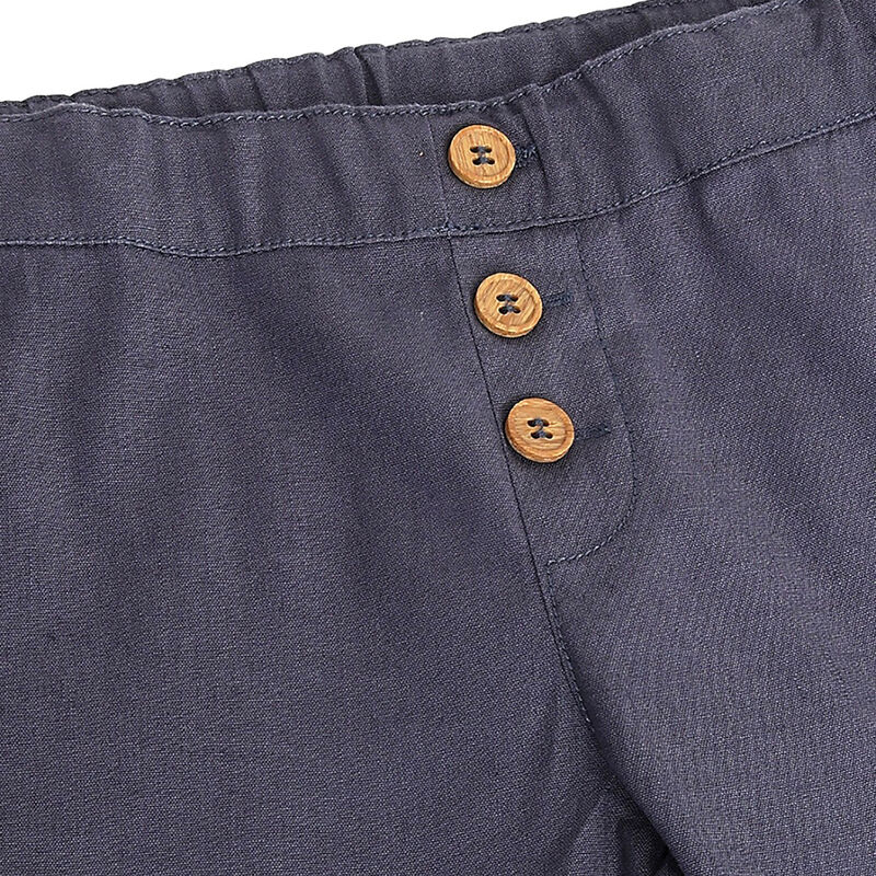 Boys Dark Light Blue Solid Trouser image number 2